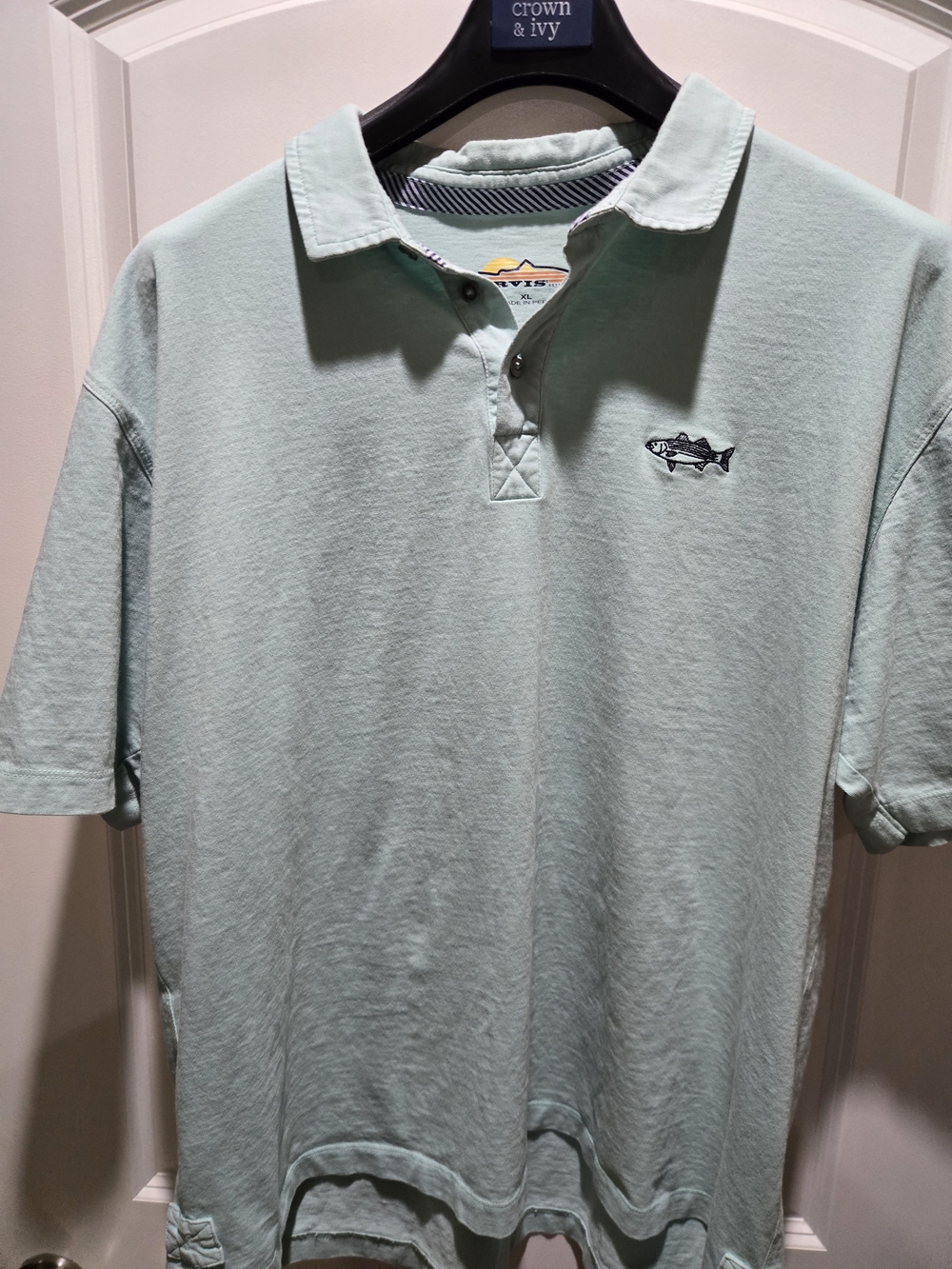 Orvis Men’s Light Green Polo Shirt
